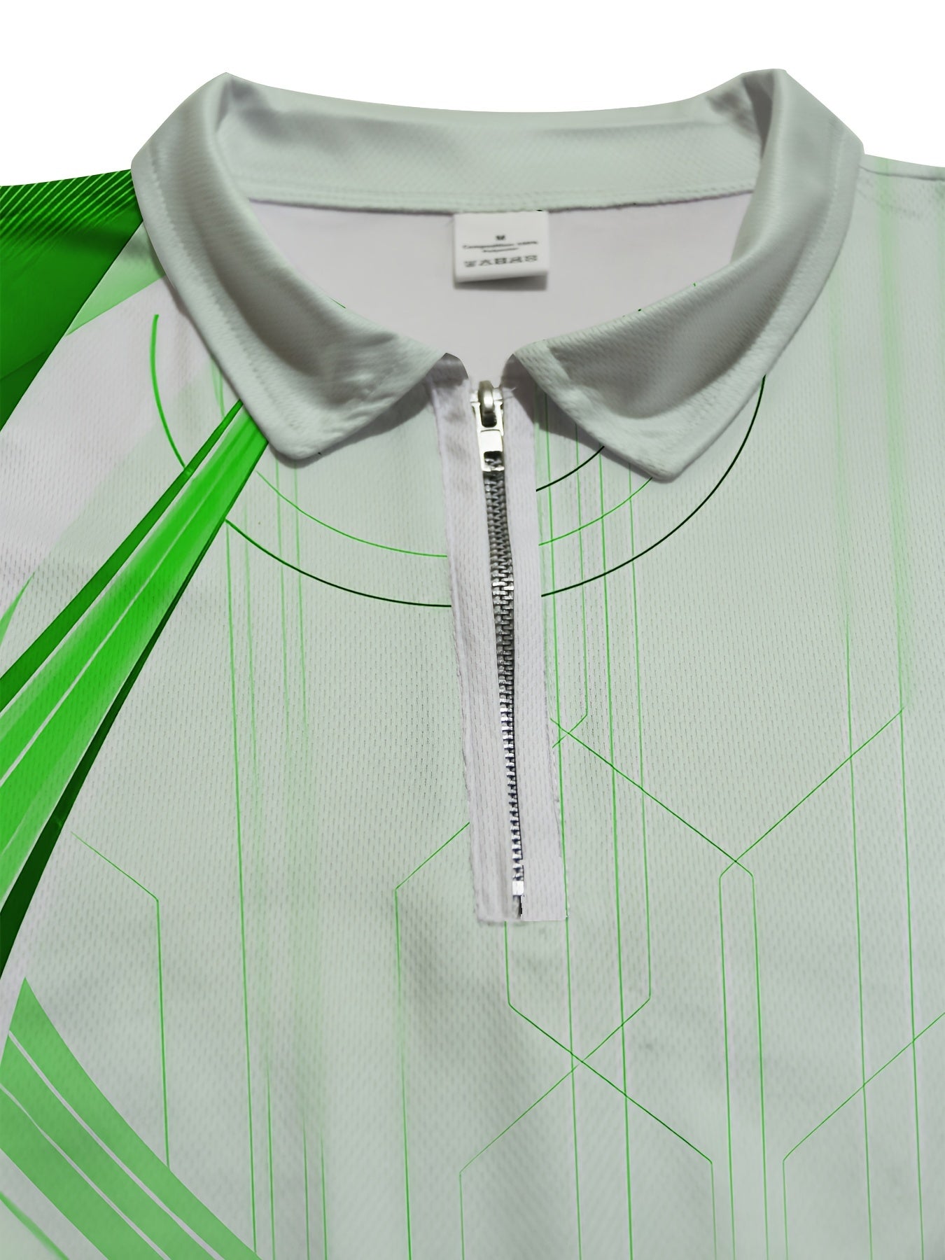 Chemise à manches courtes pour homme, motif géométrique, fermeture éclair, décontractée, confortable et polyvalente, chemise de golf, chemise de tennis, vêtements pour homme