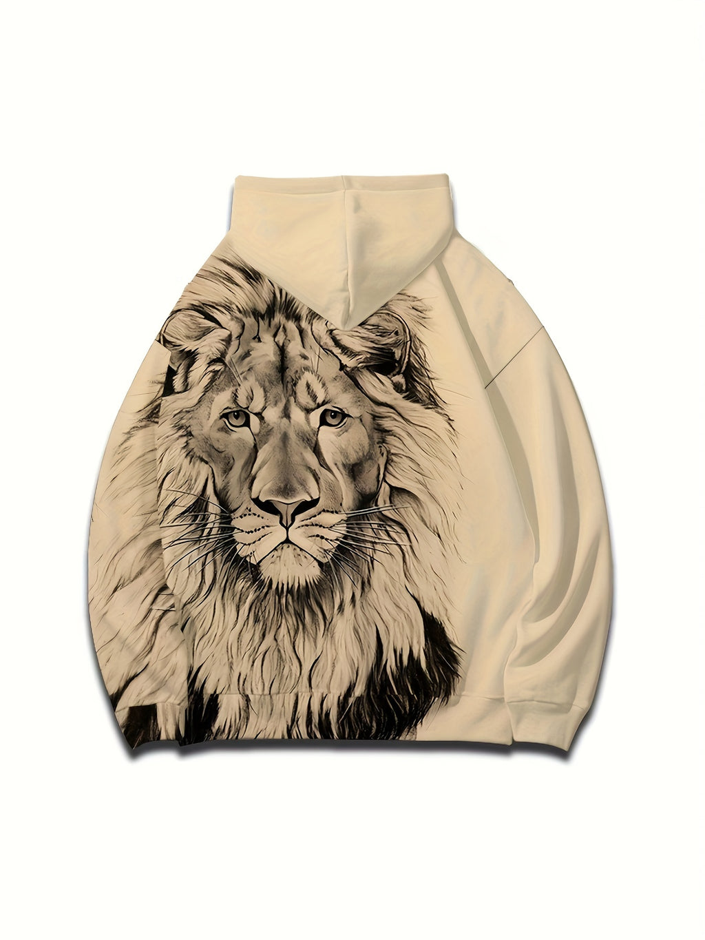 Sweat à capuche imprimé lion 3D pour homme, sweat à capuche graphique, confortable, ample et tendance, vêtements pour homme pour l'automne et l'hiver