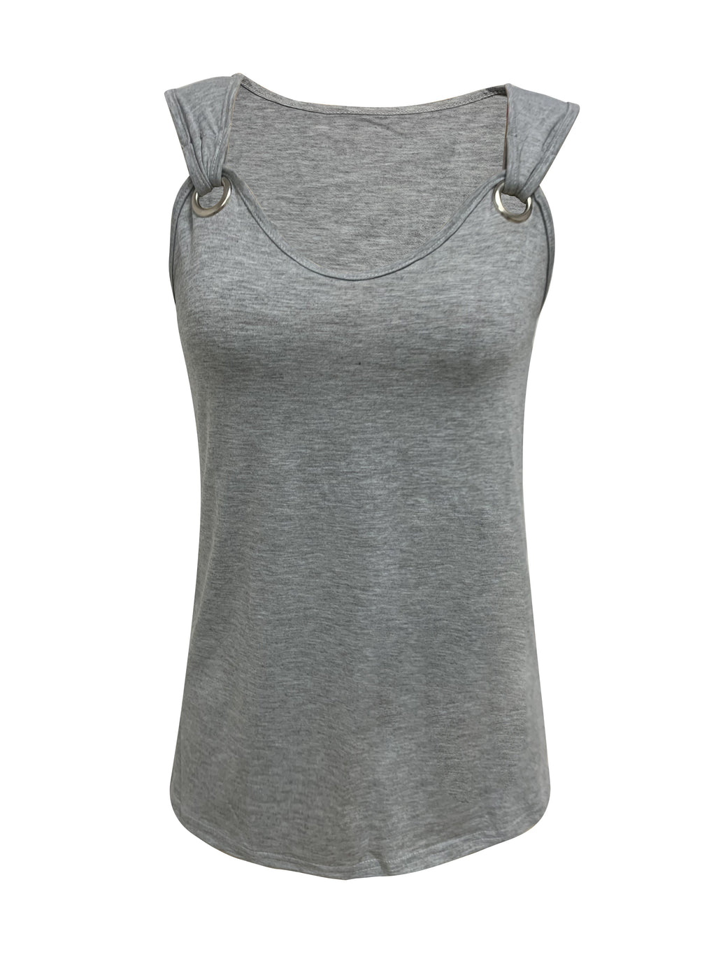 Débardeur ras du cou uni, débardeur d'été décontracté sans manches, vêtements pour femmes