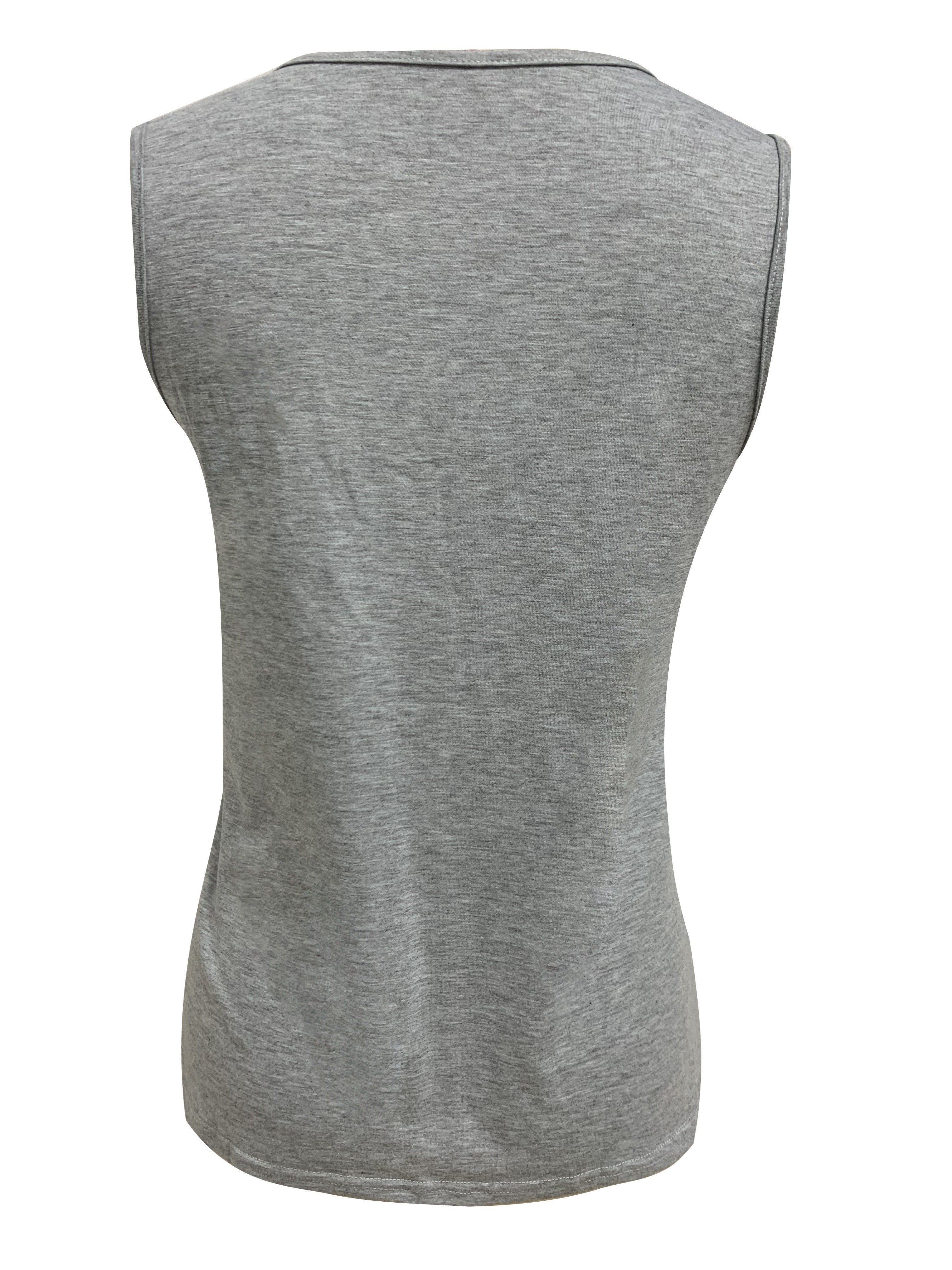 Débardeur ras du cou uni, débardeur d'été décontracté sans manches, vêtements pour femmes