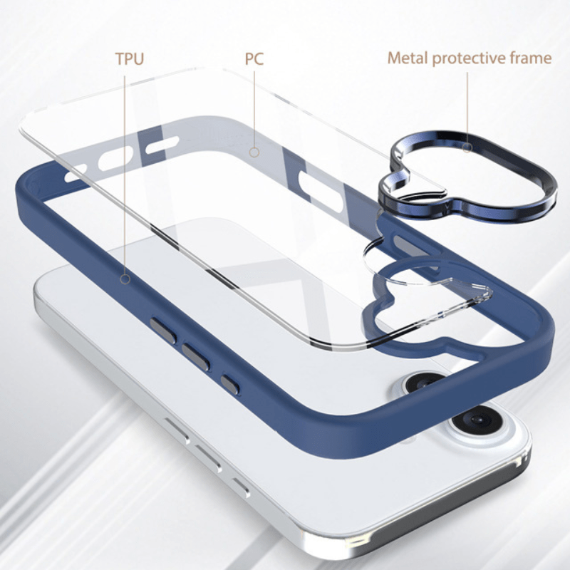 Coque pare-chocs Impact Chrome conçue pour iPhone 16, 16 Plus, 16 Pro, 16 Pro Max, pare-chocs élégant, défense ultime, bouclier léger, protection contre les chutes