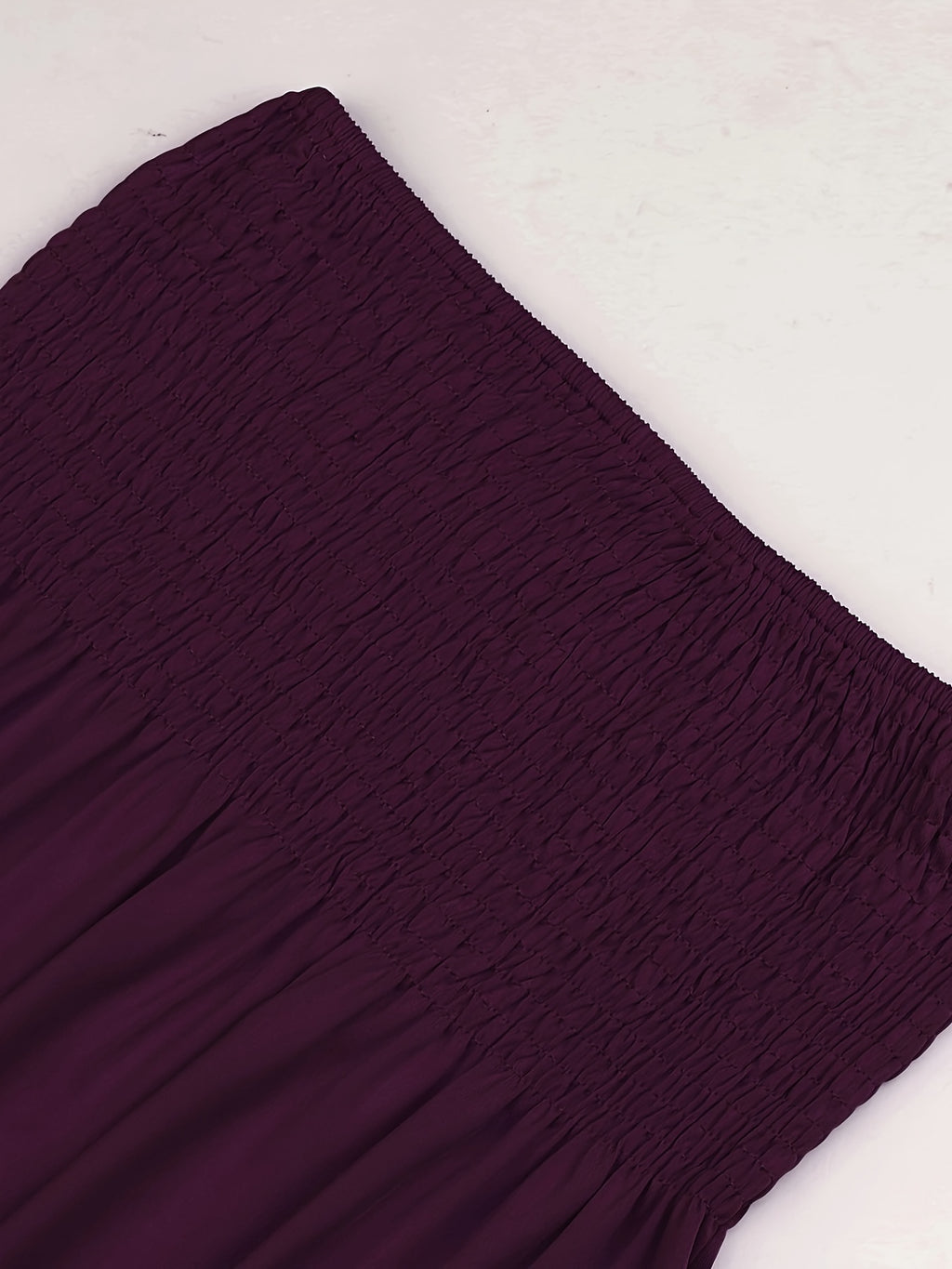 Haut tube à volants froncés, haut bandeau sans bretelles décontracté pour l'été, vêtements pour femmes, mariage, vacances