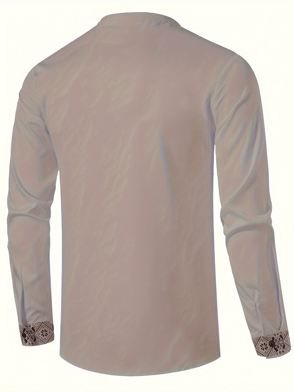 Chemises Henley à manches longues pour hommes, style ethnique, tendance, motifs géométriques, confortables, respirantes, décontractées et légèrement extensibles. Vêtements pour hommes