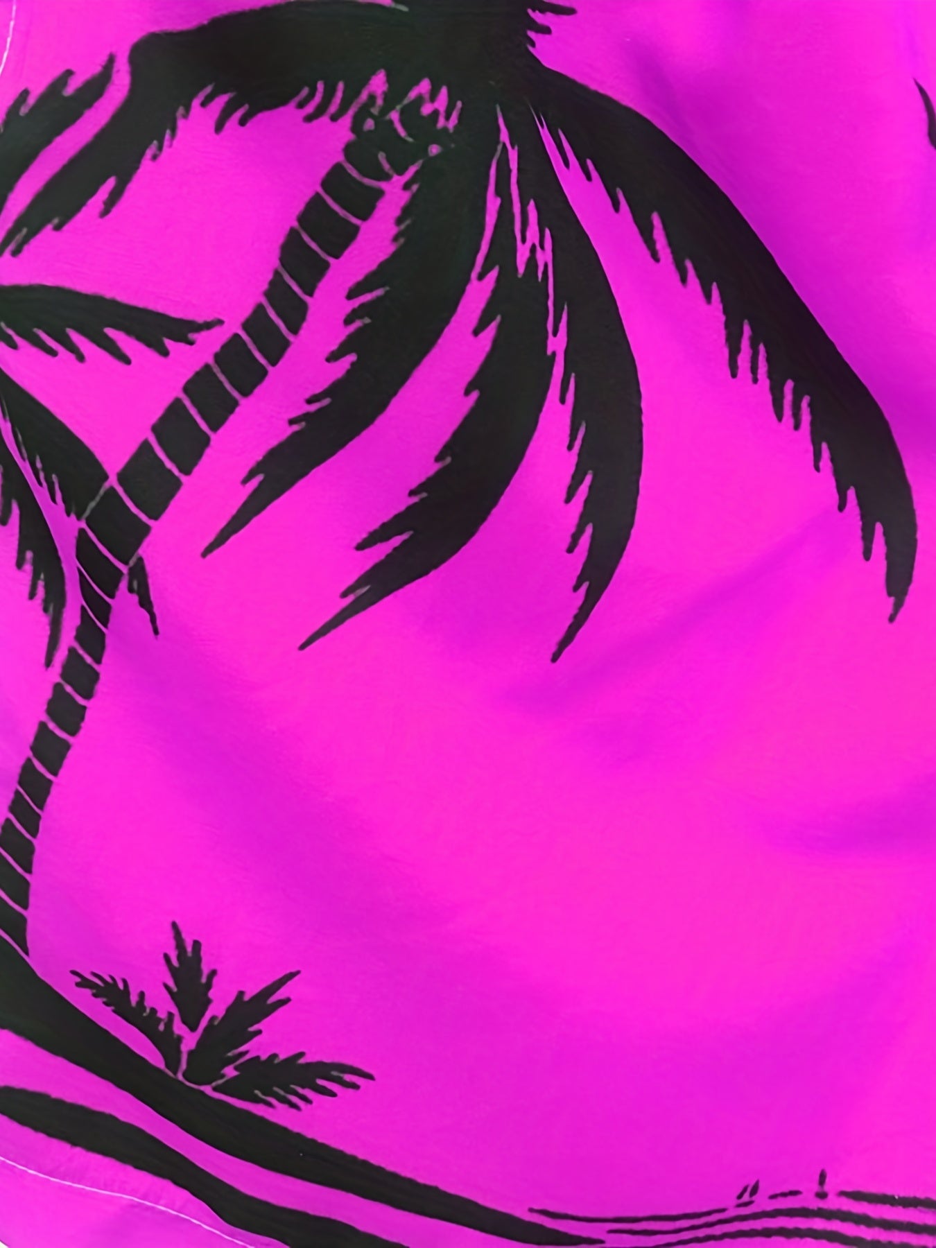 Maillot de bain confortable et respirant avec cordon de serrage et doublure en maille à séchage rapide, motif palmier, avec 2 poches, pour homme, idéal pour les vacances d'été, la plage, la piscine