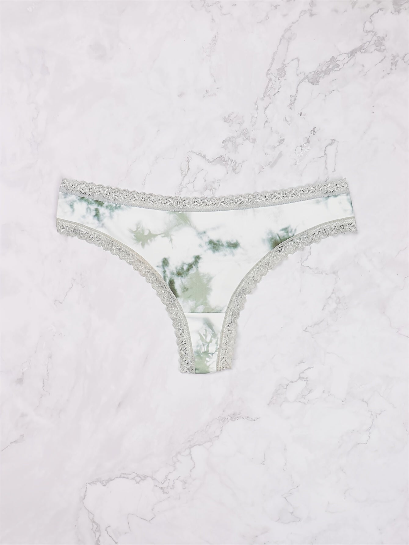 String Morvia 5 pièces en dentelle avec cœur - Ensemble de lingerie chic en maille pour femme, non transparent