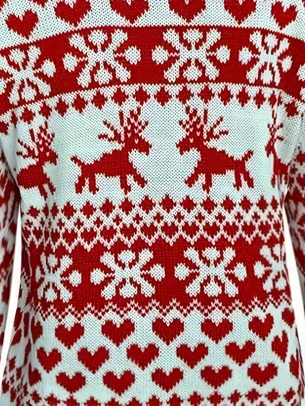 Pull de Noël en jacquard à col ras du cou, pull décontracté à manches longues, ample, en tricot, pour l'automne et l'hiver, vêtements pour femmes