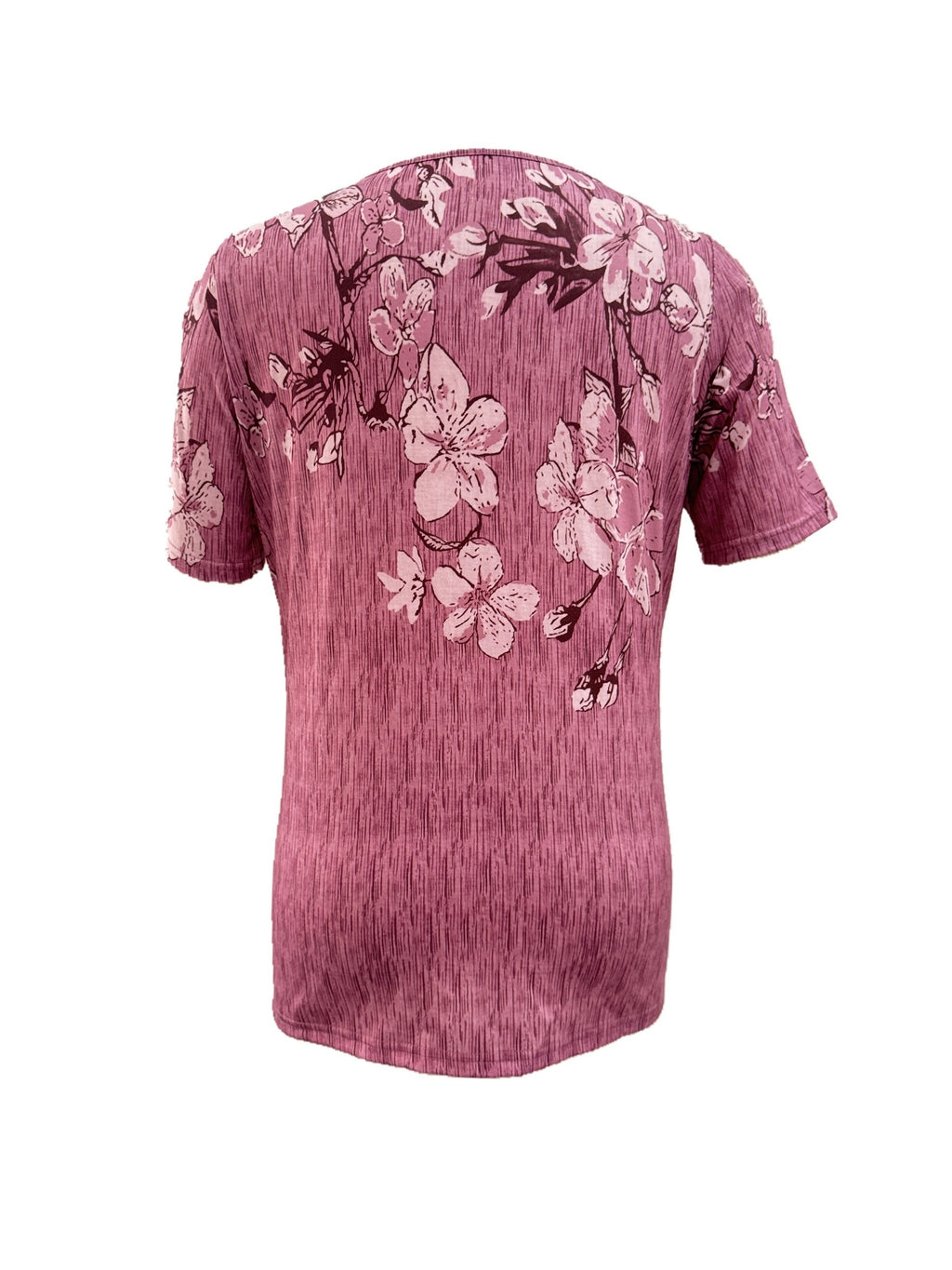 T-shirt boutonné à imprimé floral, t-shirt d'été décontracté à manches courtes, vêtements pour femmes