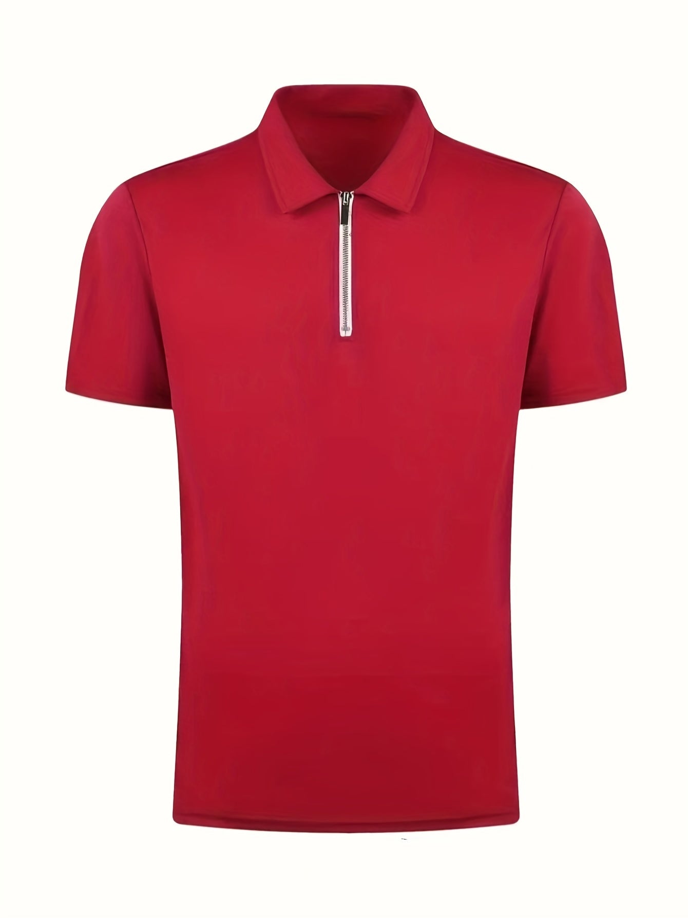 Polo de golf respirant, coupe standard, avec poche zippée sur la poitrine, col en V, manches courtes, pour l'été, vêtements pour hommes