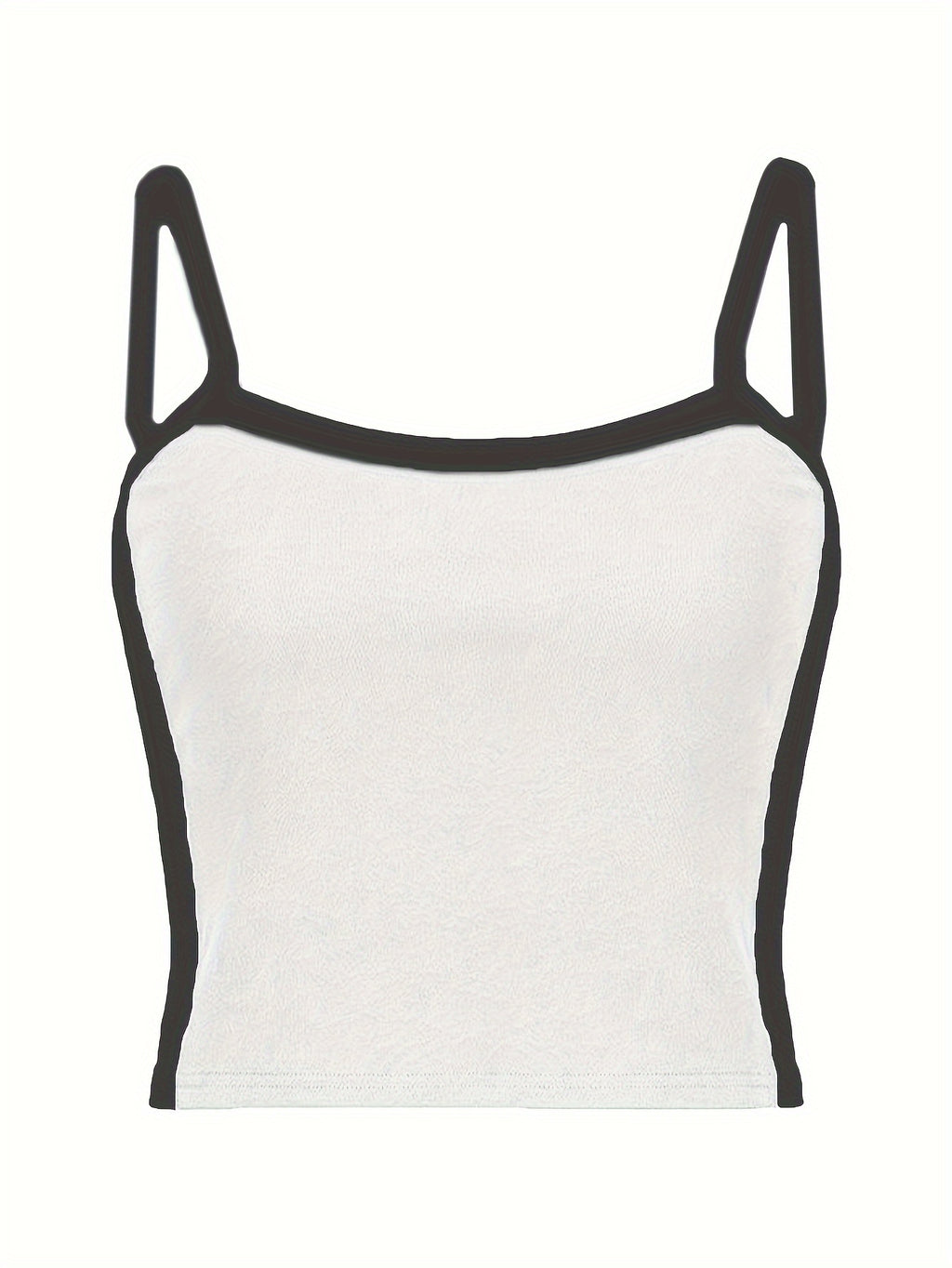 Débardeur simple à blocs de couleurs, haut d'été sexy et slim sans manches, vêtements pour femmes