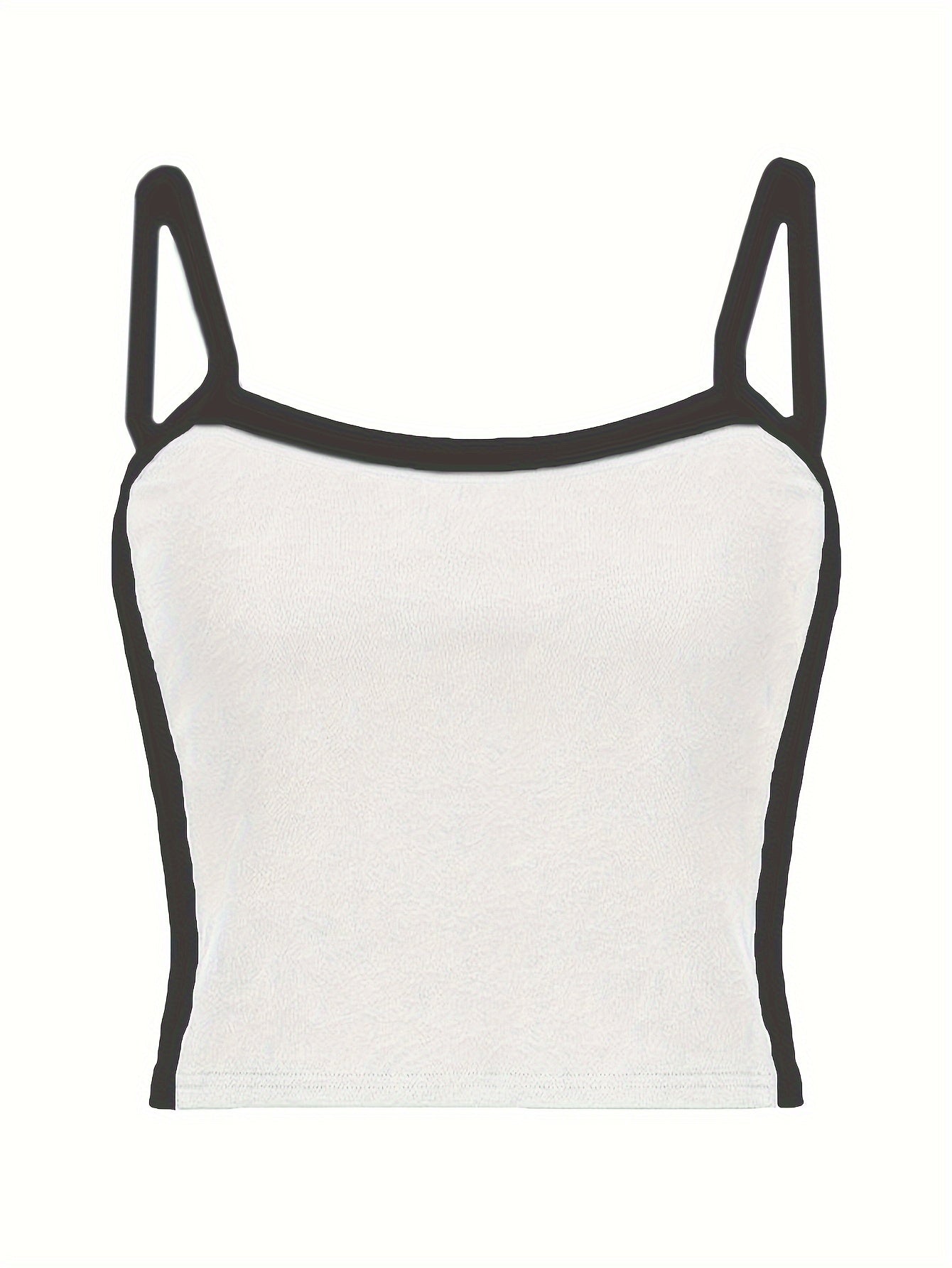 Débardeur simple à blocs de couleurs, haut d'été sexy et slim sans manches, vêtements pour femmes