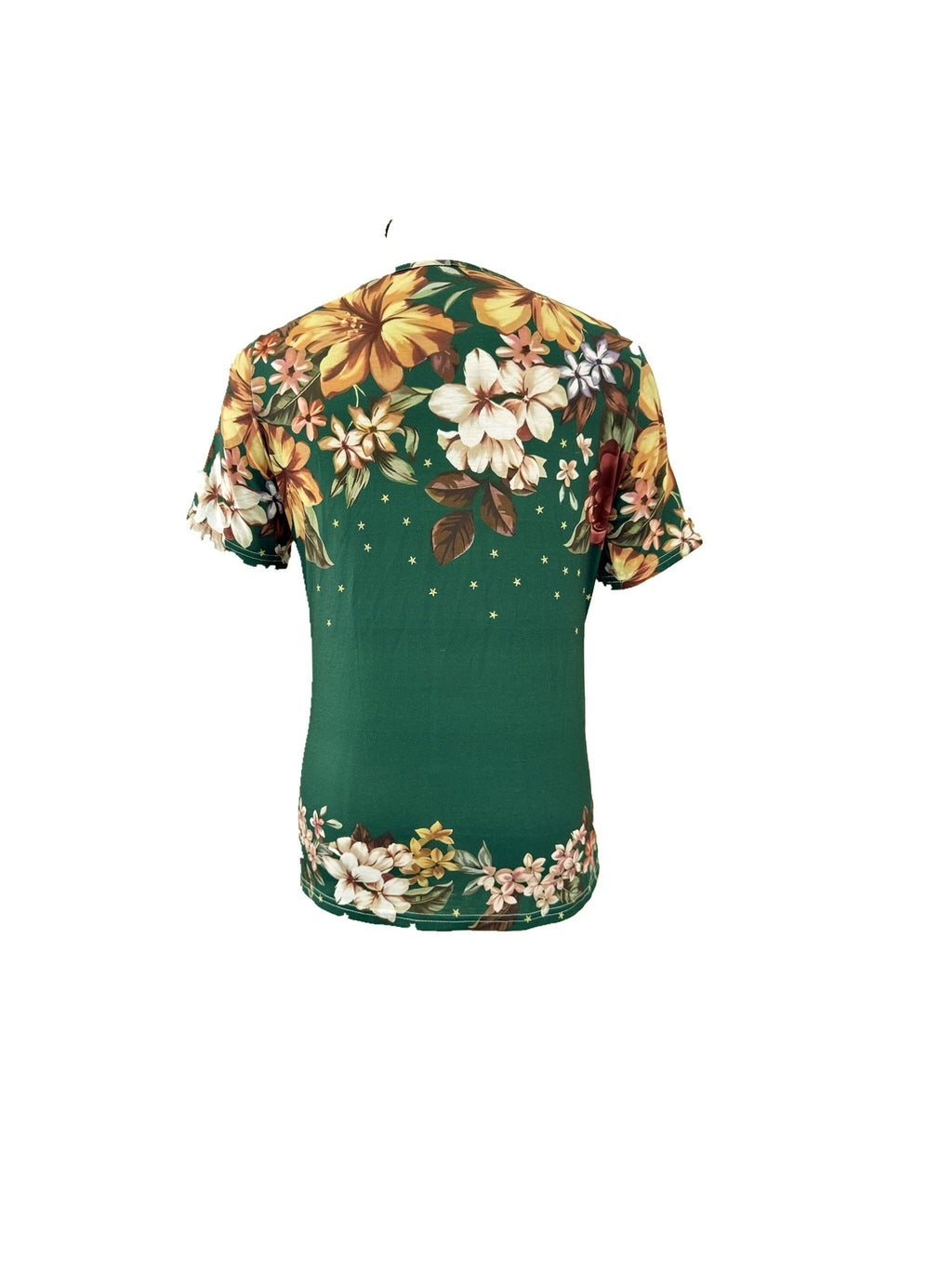 T-shirt boutonné à imprimé floral, t-shirt d'été décontracté à manches courtes, vêtements pour femmes