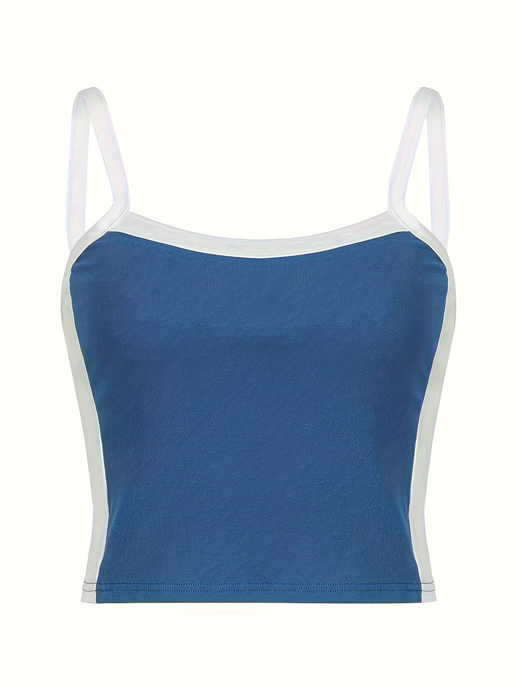 Débardeur simple à blocs de couleurs, haut d'été sexy et slim sans manches, vêtements pour femmes