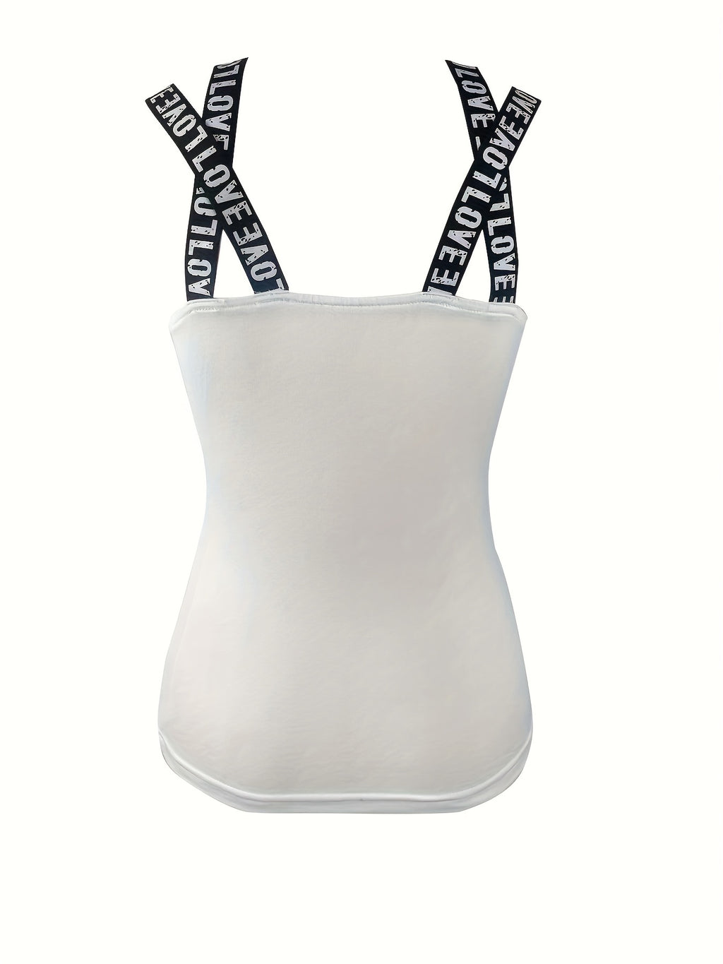 Haut à imprimé tête de mort et ruban à lettres, débardeur décontracté sans manches, vêtements pour femmes