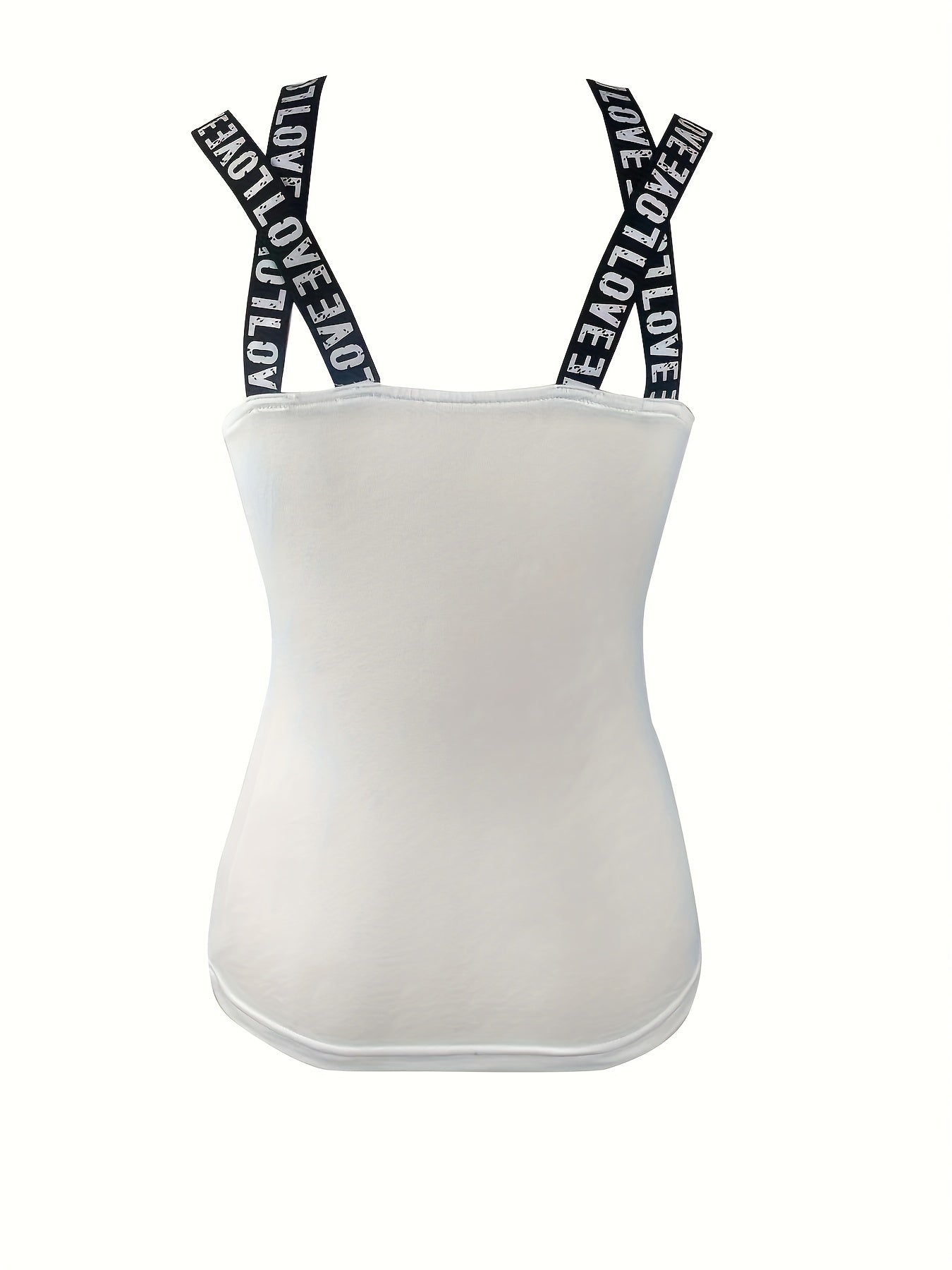 Haut à imprimé tête de mort et ruban à lettres, débardeur décontracté sans manches, vêtements pour femmes