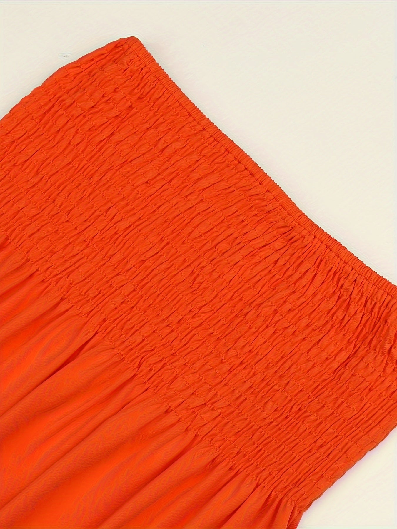 Haut tube à volants froncés, haut bandeau sans bretelles décontracté pour l'été, vêtements pour femmes, mariage, vacances