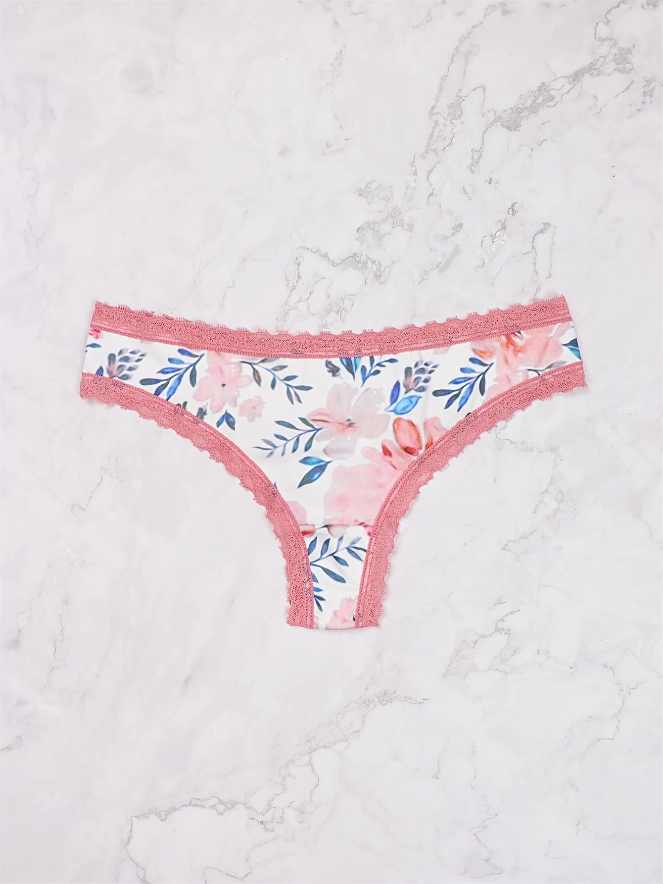 String Morvia 5 pièces en dentelle avec cœur - Ensemble de lingerie chic en maille pour femme, non transparent