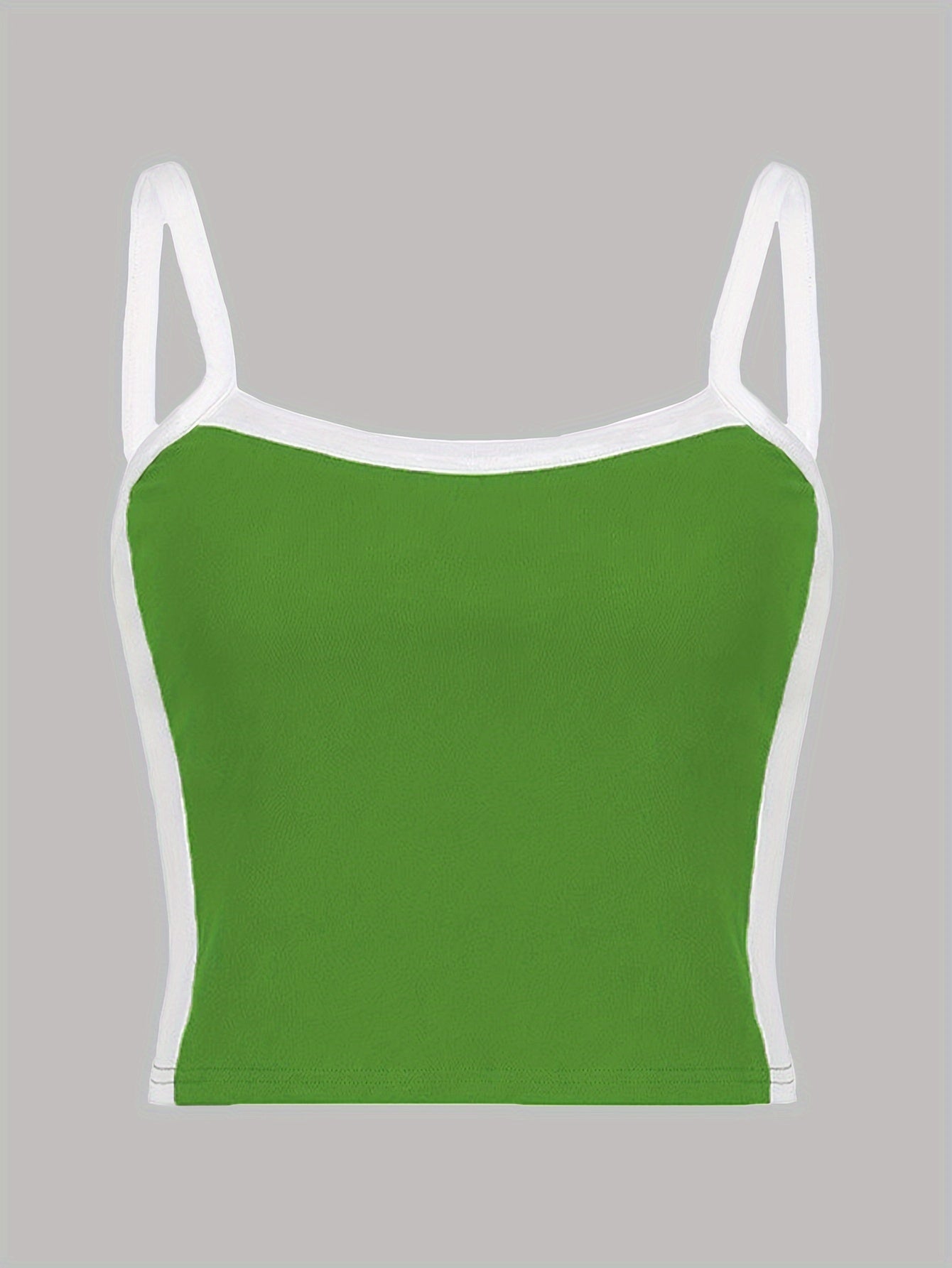 Débardeur simple à blocs de couleurs, haut d'été sexy et slim sans manches, vêtements pour femmes