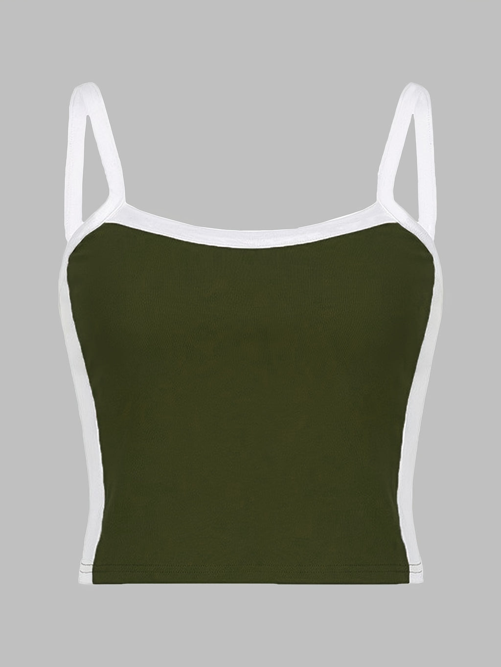 Débardeur simple à blocs de couleurs, haut d'été sexy et slim sans manches, vêtements pour femmes