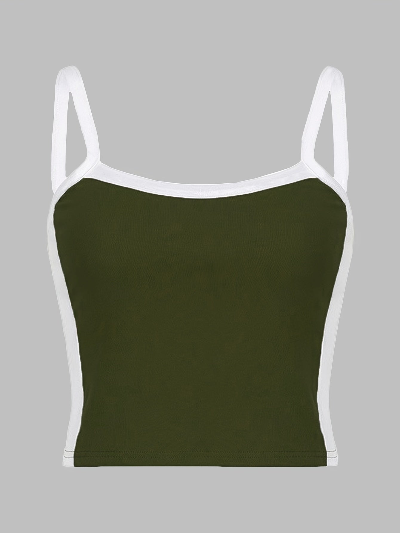 Débardeur simple à blocs de couleurs, haut d'été sexy et slim sans manches, vêtements pour femmes