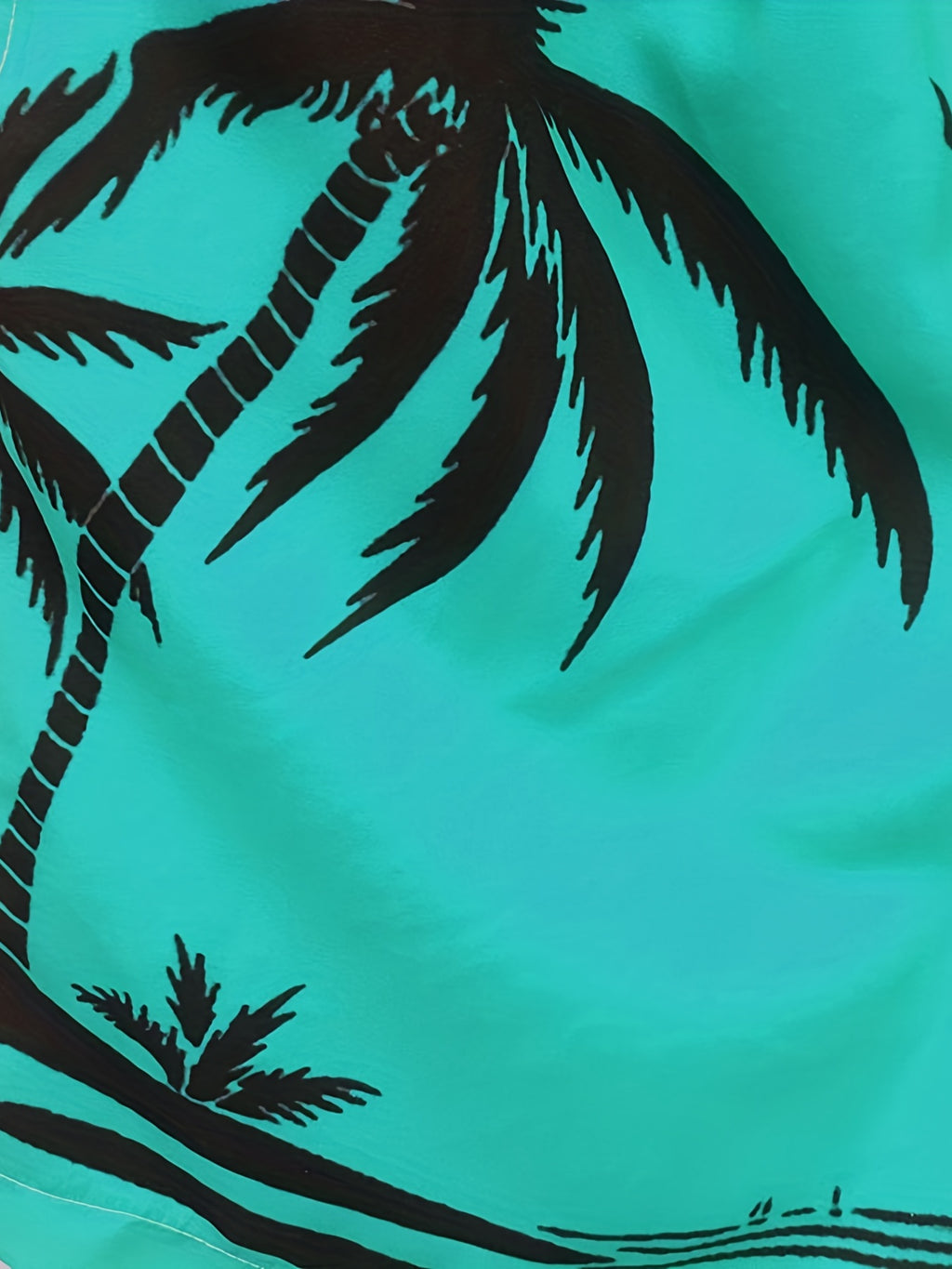 Maillot de bain confortable et respirant avec cordon de serrage et doublure en maille à séchage rapide, motif palmier, avec 2 poches, pour homme, idéal pour les vacances d'été, la plage, la piscine