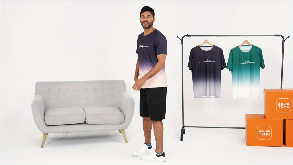 T-shirt confortable et chic à imprimé dégradé « Whatever » pour homme, t-shirt graphique, vêtements d'été pour homme, vêtements pour homme, hauts pour homme, cadeau pour homme