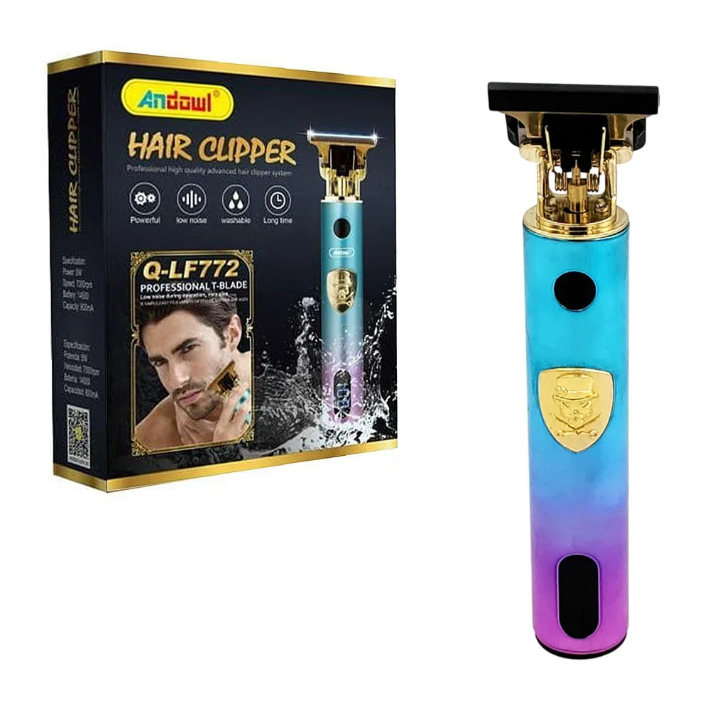 [GD] Tondeuse à cheveux, design en métal bicolore, affichage numérique