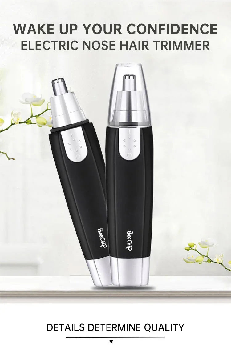 Tondeuse électrique pour le nez pour hommes, modèle à piles, pour couper les poils du nez et des narines, ciseaux pour couper les poils du nez.