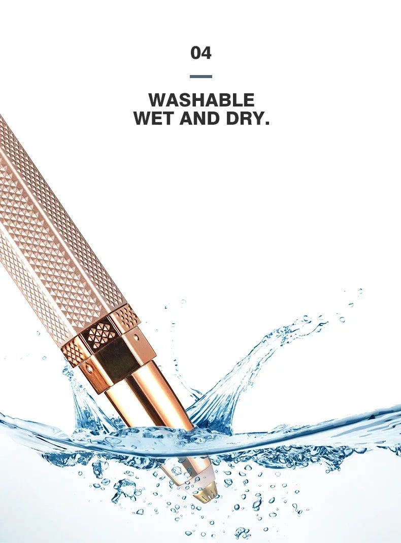 4 in 1 Electric Facial Hair Removal Painless Epilator Eyebrow Lipstick Shape Facial Sensitive Areas Bikini Depilator Body Shaver