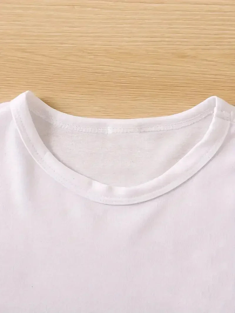 Y2k T Shirt Bear Kawaii Print T-shirt Short Sleeve Crew Neck Casual Top for Summer Spring Women's Clothing Top Tee