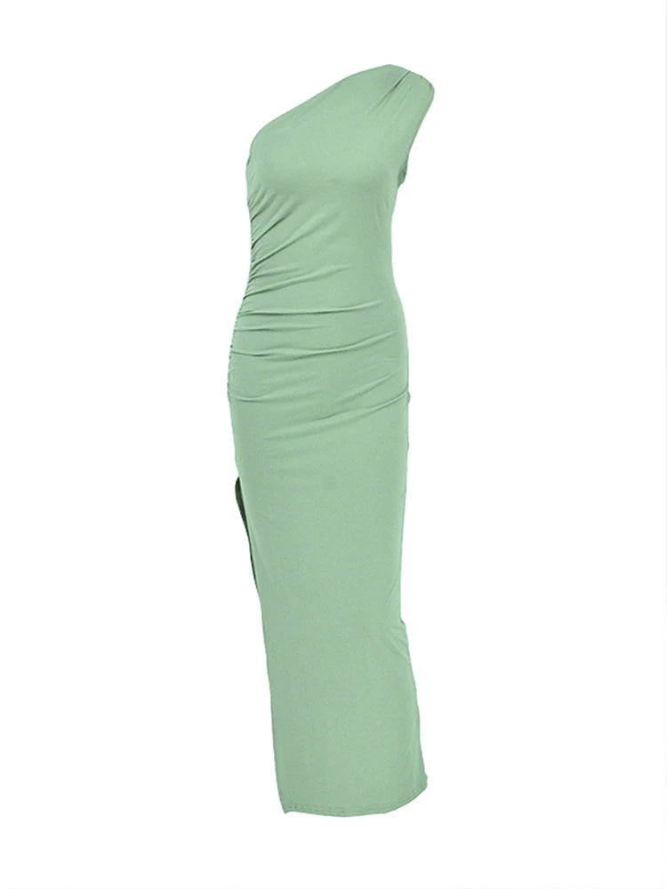 Women Maxi Dresses Sexy Split Summer Fashion Sleeveless Backless Slim Dress Female Casual Streetwear Club Elegant Party Dresses
