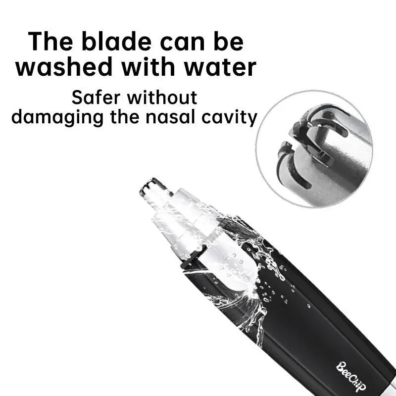 Tondeuse électrique pour le nez pour hommes, modèle à piles, pour couper les poils du nez et des narines, ciseaux pour couper les poils du nez.