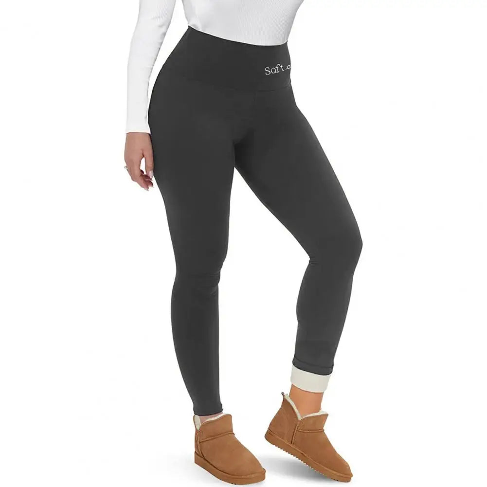 Winter Warm Velvet Thick Skinny Pants Women High Waist Leggings Female Clothing Pencil Pants Femme Thermal Trousers