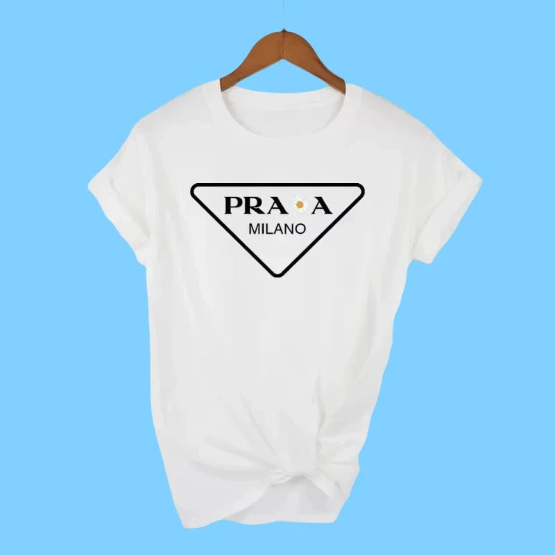 Hot Selling Women's T-shirt Designer T-shirt Letter Printed Casual Short Sleeved Brand Top Round Neck Men's and Women's T-shirt