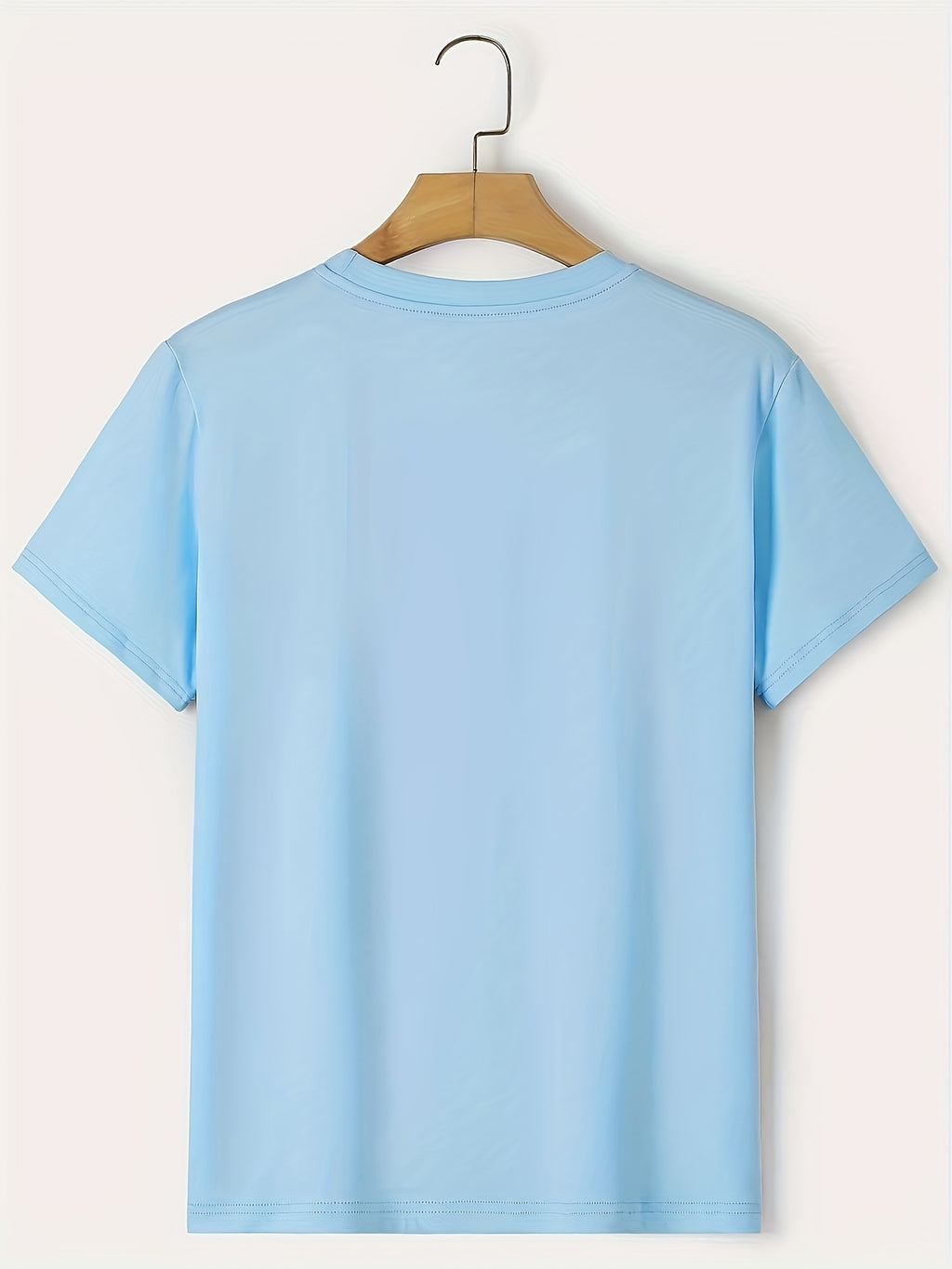 T-shirt col rond pour homme, imprimé dessin animé, motif argent et mains, style niche, décontracté et confortable, idéal pour l'été, idéal pour les vacances au quotidien.
