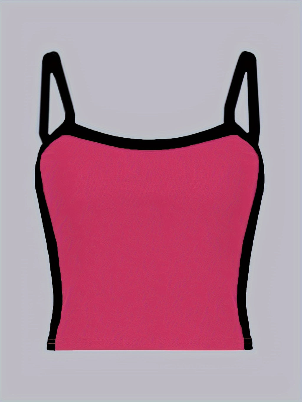 Débardeur simple à blocs de couleurs, haut d'été sexy et slim sans manches, vêtements pour femmes