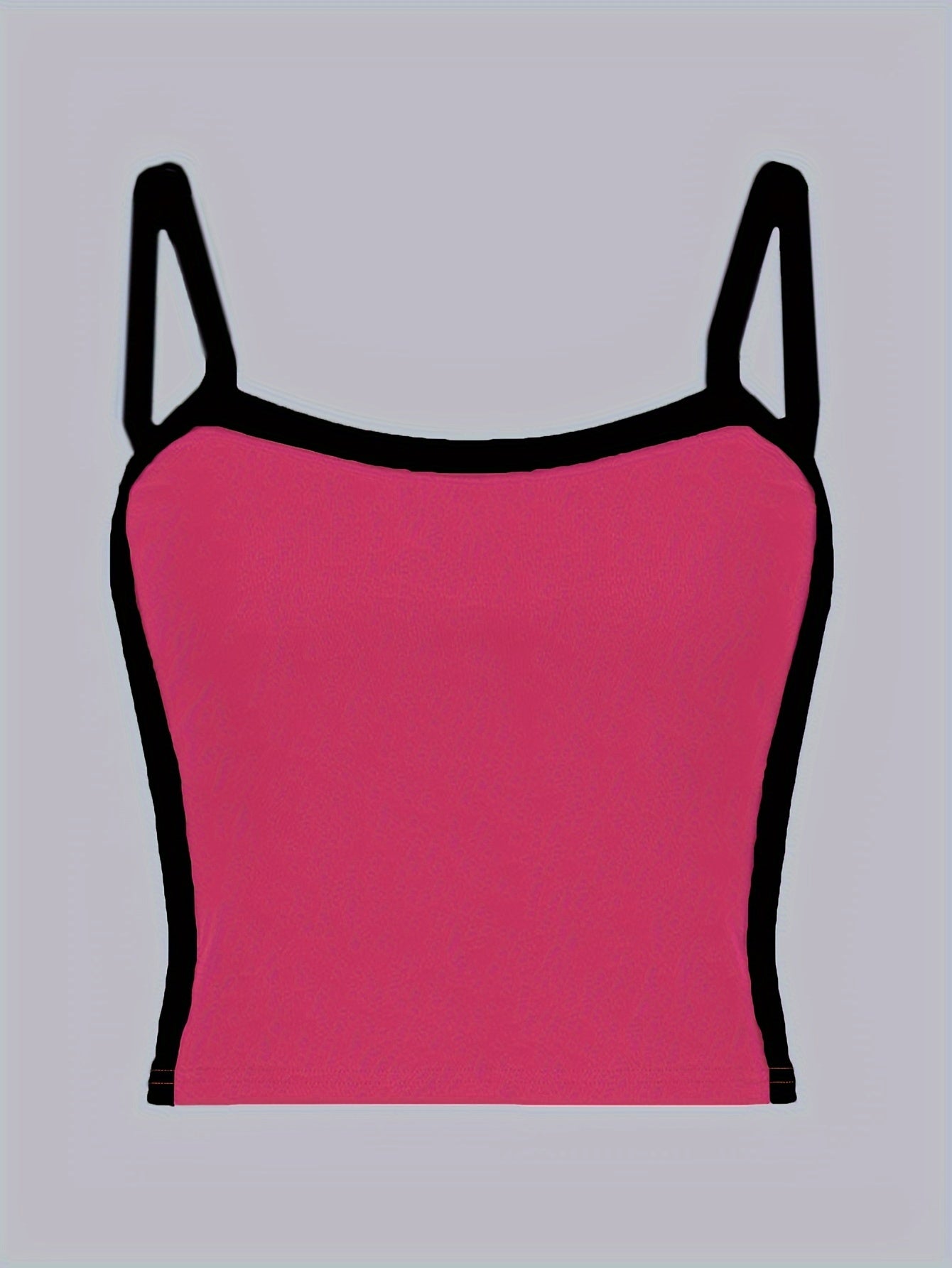 Débardeur simple à blocs de couleurs, haut d'été sexy et slim sans manches, vêtements pour femmes