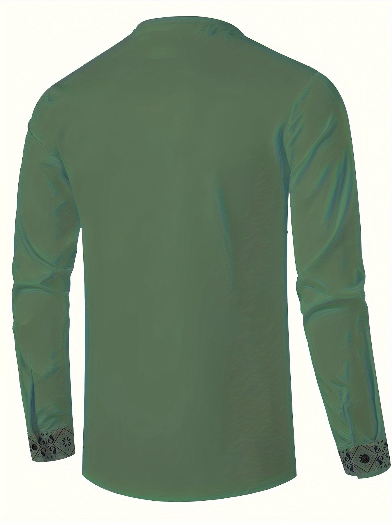 Chemises Henley à manches longues pour hommes, style ethnique, tendance, motifs géométriques, confortables, respirantes, décontractées et légèrement extensibles. Vêtements pour hommes