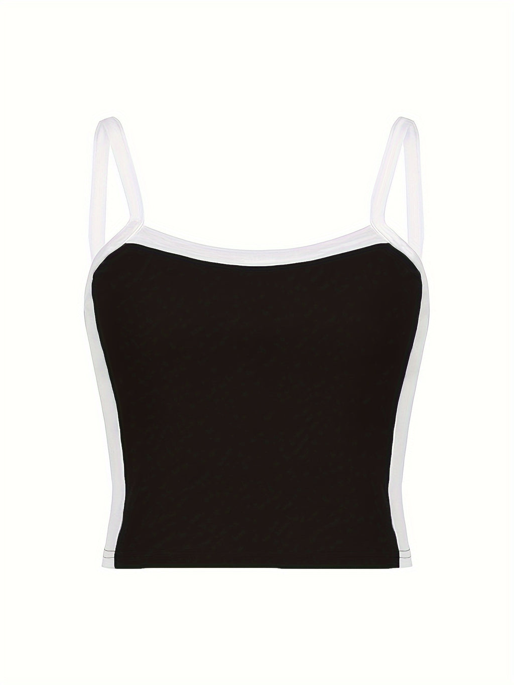 Débardeur simple à blocs de couleurs, haut d'été sexy et slim sans manches, vêtements pour femmes