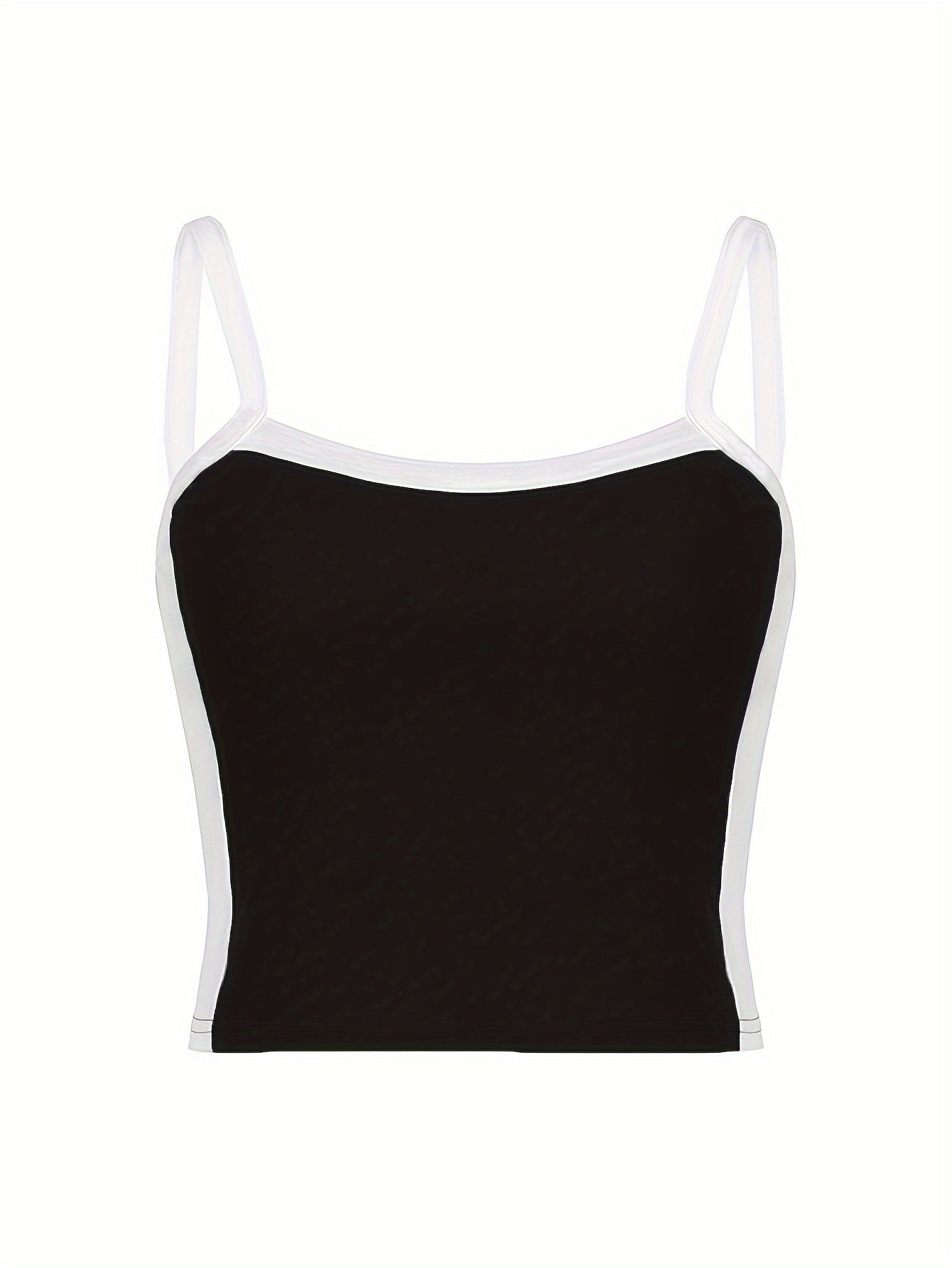 Débardeur simple à blocs de couleurs, haut d'été sexy et slim sans manches, vêtements pour femmes