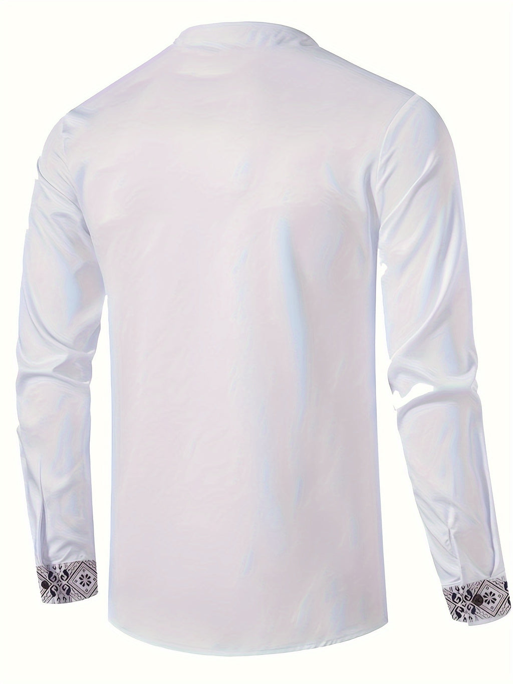 Chemises Henley à manches longues pour hommes, style ethnique, tendance, motifs géométriques, confortables, respirantes, décontractées et légèrement extensibles. Vêtements pour hommes