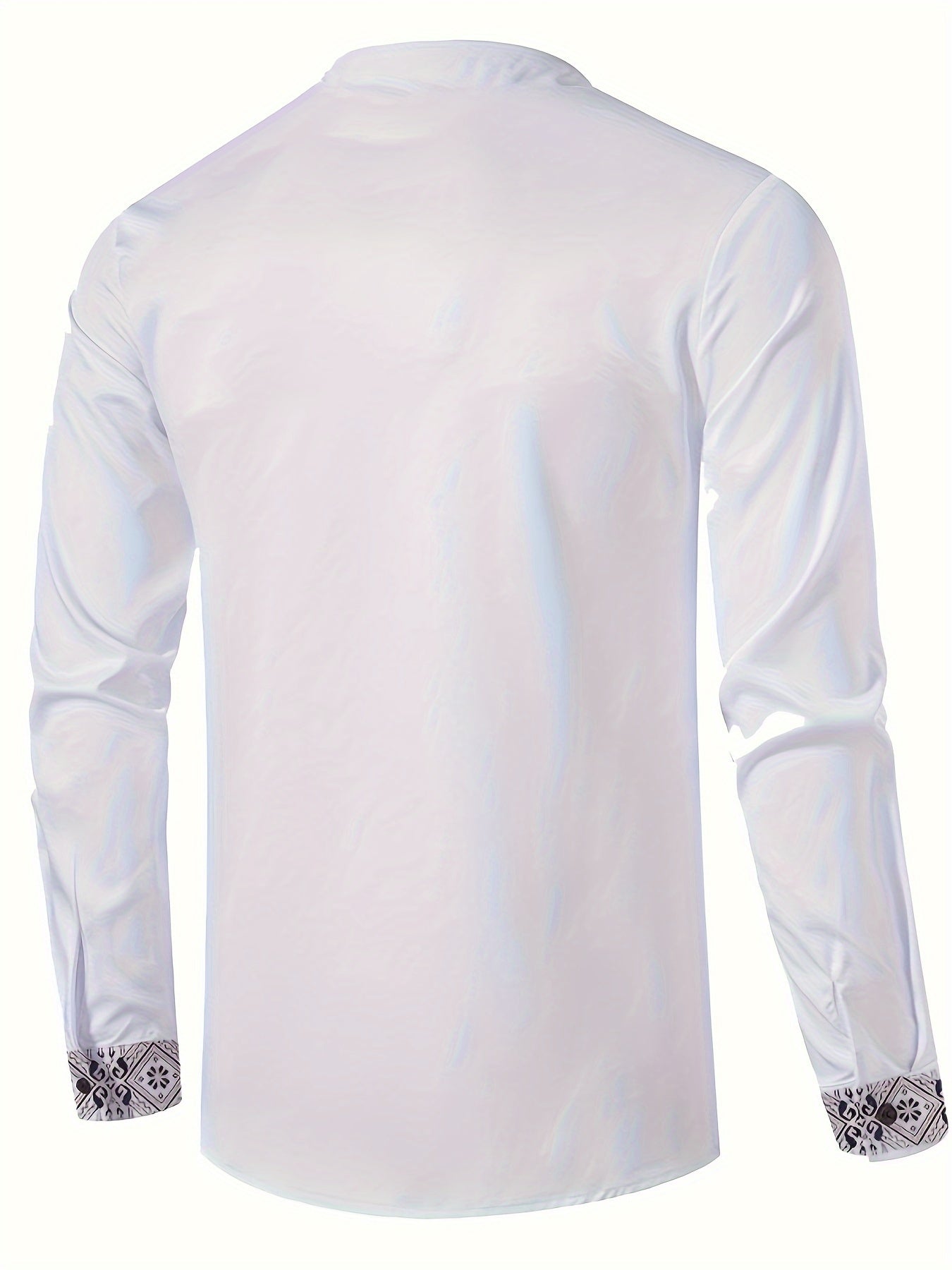 Chemises Henley à manches longues pour hommes, style ethnique, tendance, motifs géométriques, confortables, respirantes, décontractées et légèrement extensibles. Vêtements pour hommes