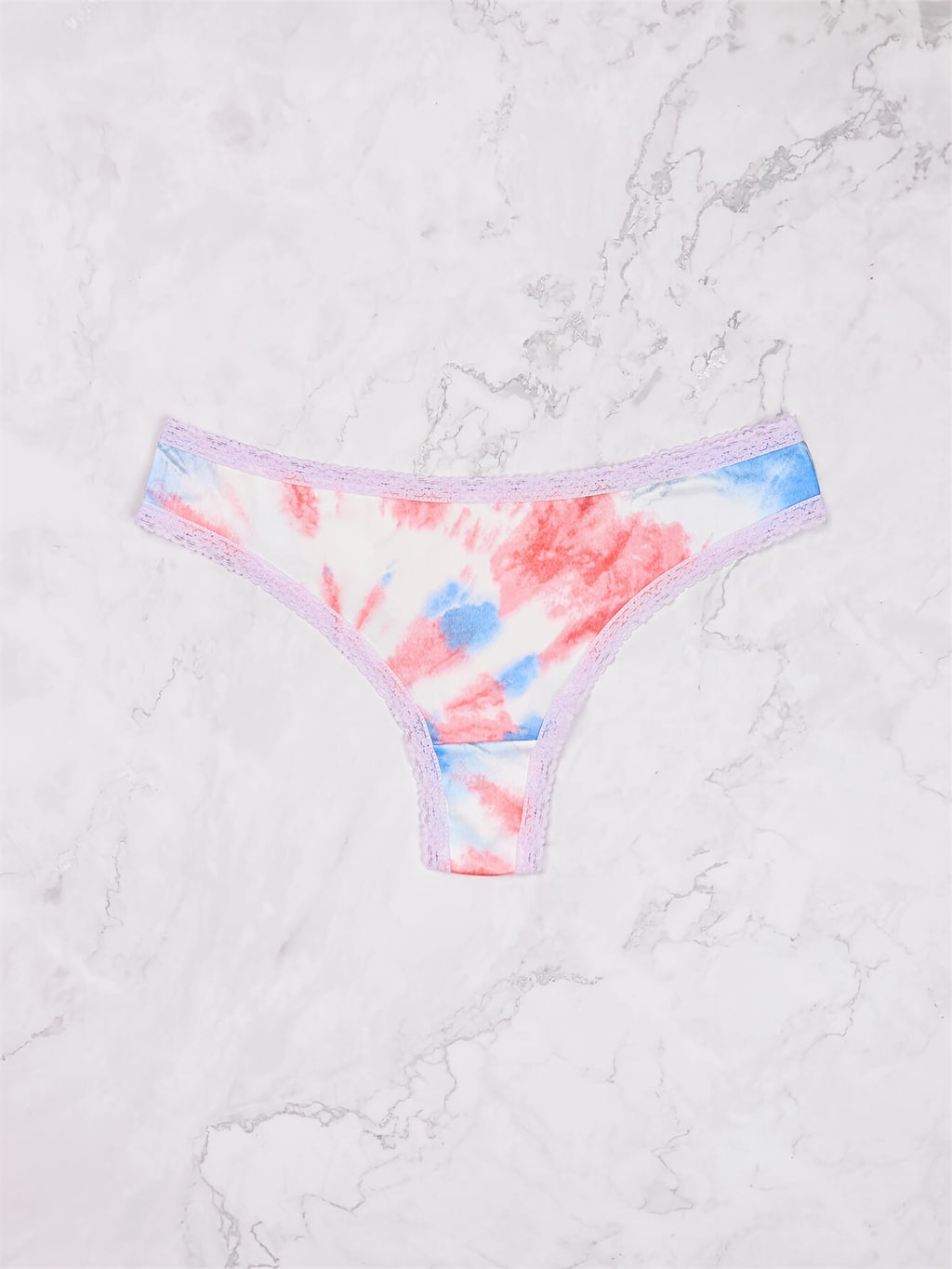 String Morvia 5 pièces en dentelle avec cœur - Ensemble de lingerie chic en maille pour femme, non transparent