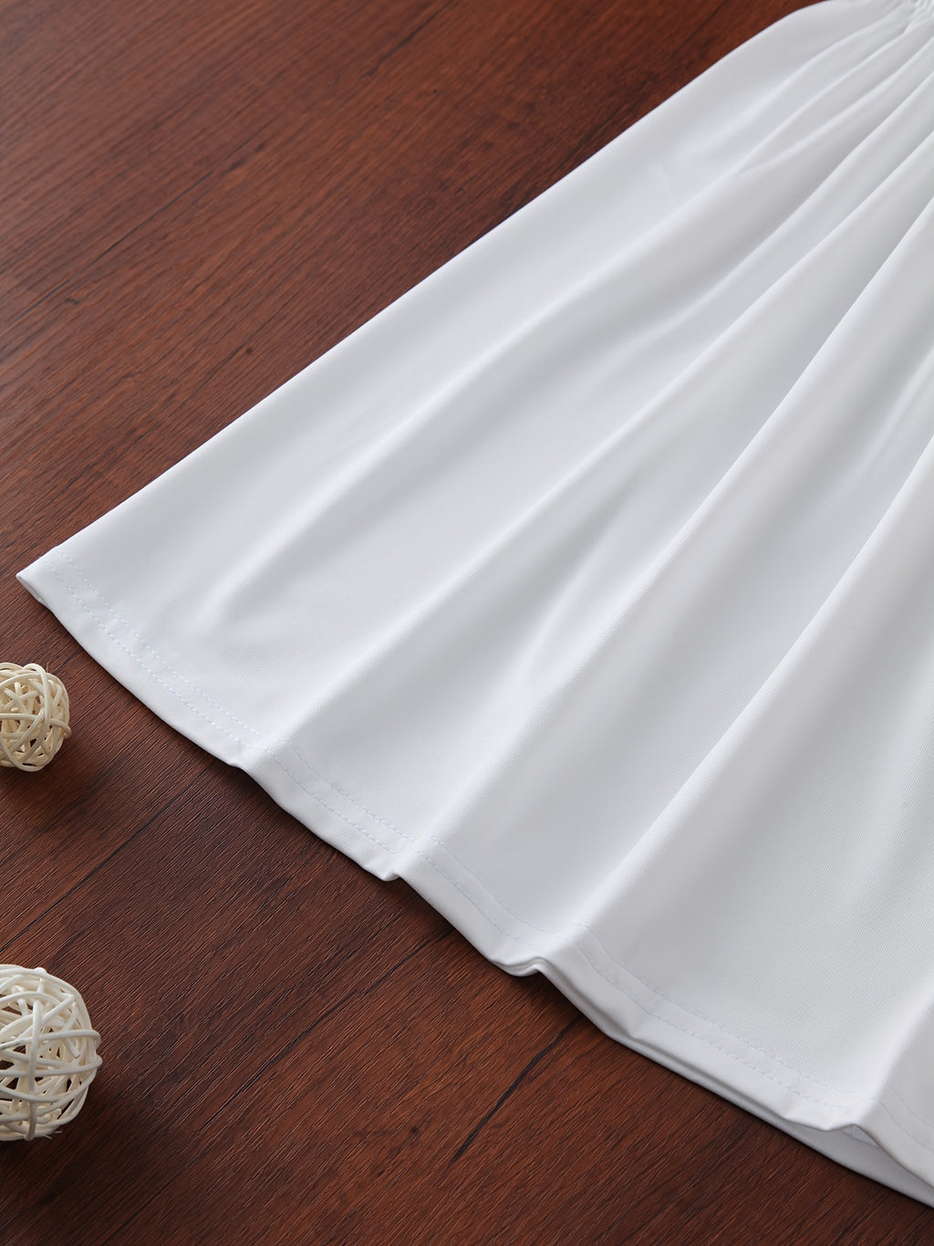 Haut tube à volants froncés, haut bandeau sans bretelles décontracté pour l'été, vêtements pour femmes, mariage, vacances