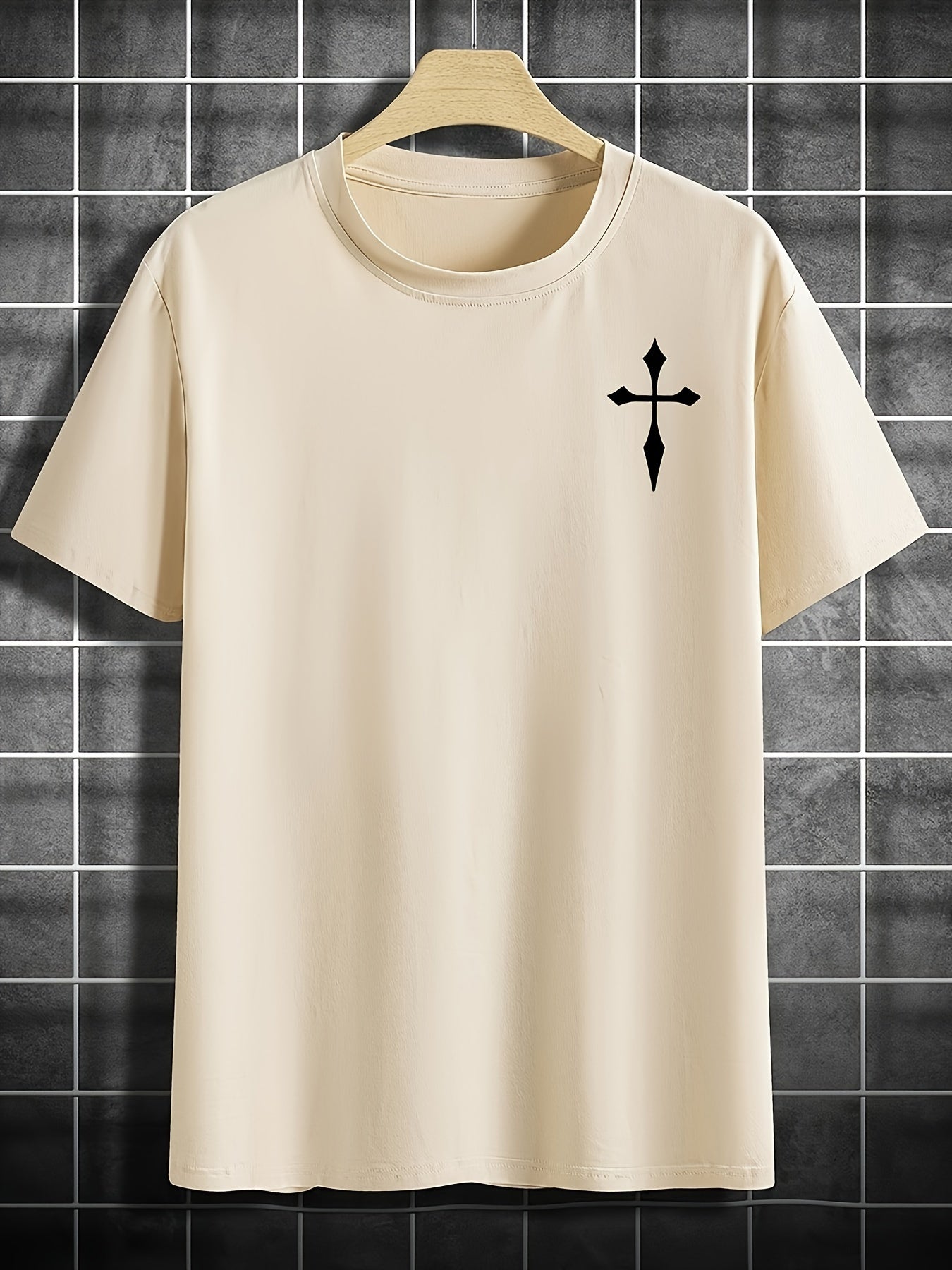 T-shirt ras du cou décontracté pour homme, imprimé homme ailé en chute libre, coupe confortable et design moderne