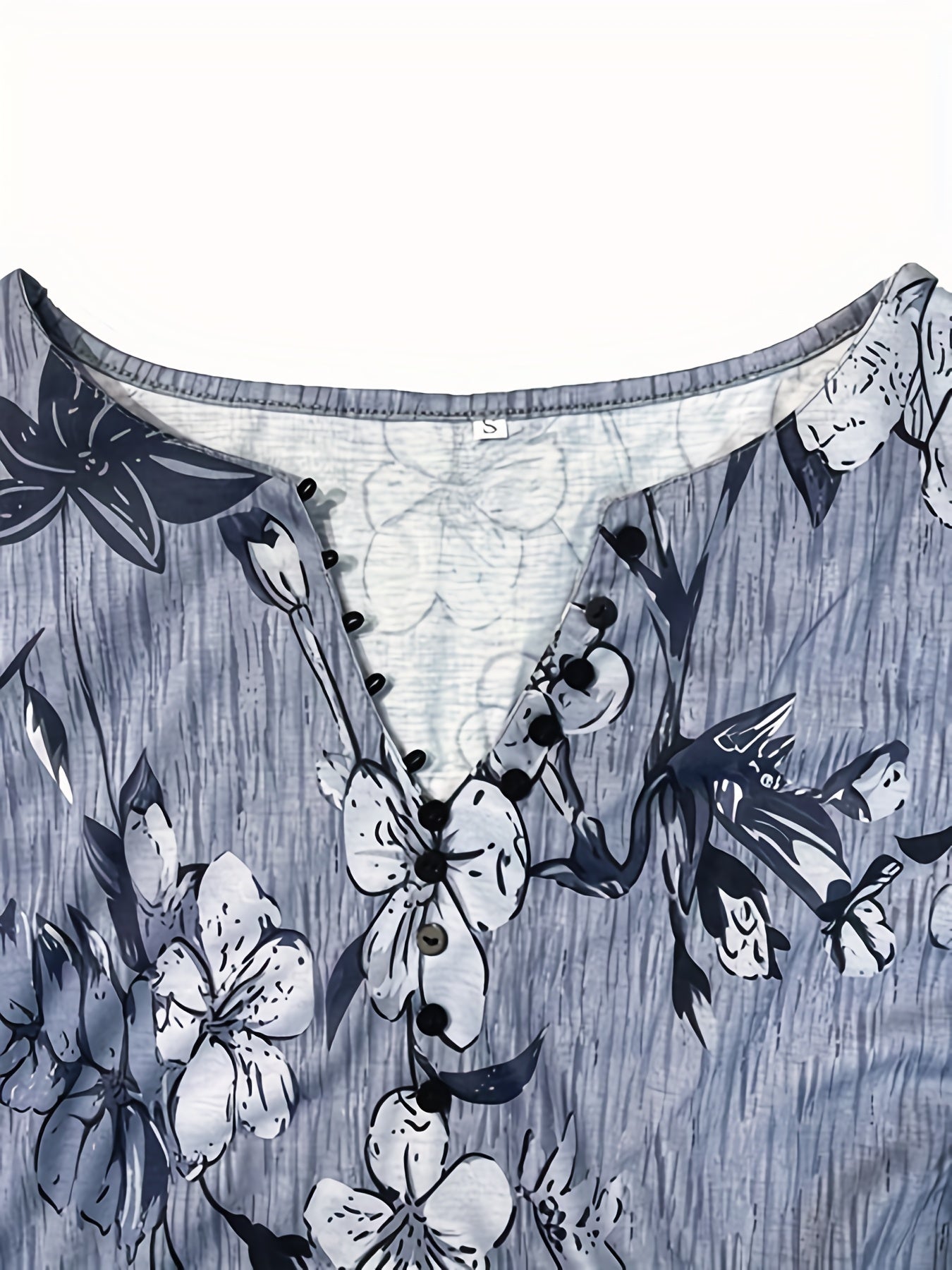 T-shirt boutonné à imprimé floral, t-shirt d'été décontracté à manches courtes, vêtements pour femmes