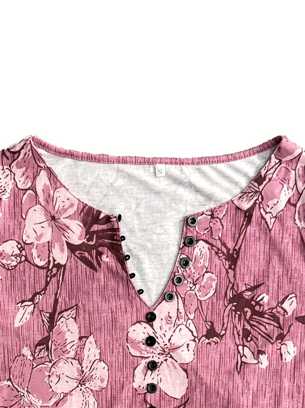 T-shirt boutonné à imprimé floral, t-shirt d'été décontracté à manches courtes, vêtements pour femmes