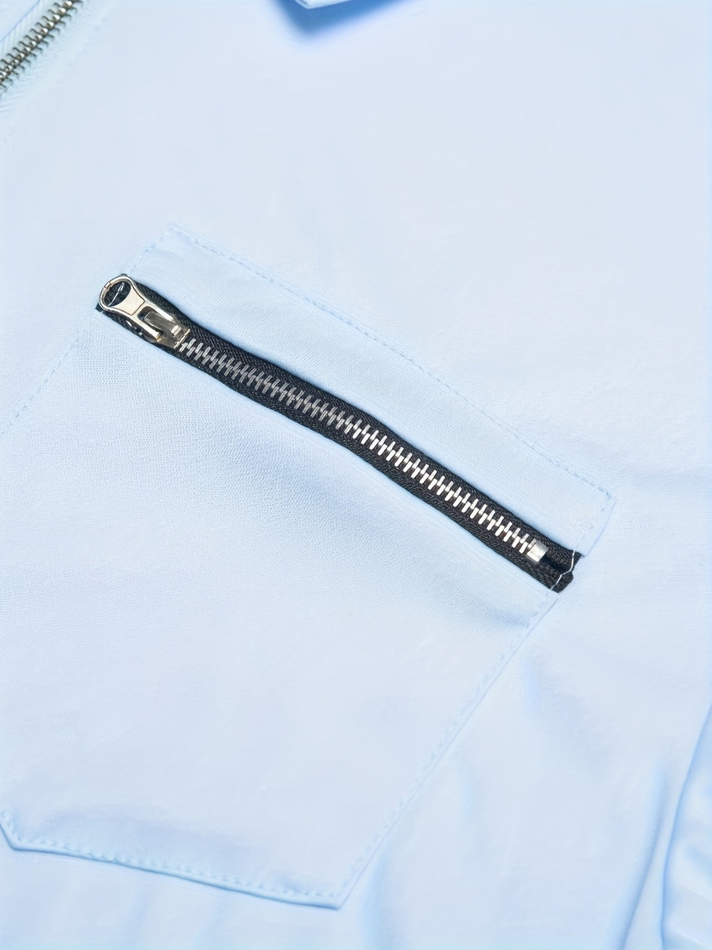 Polo de golf respirant, coupe standard, avec poche zippée sur la poitrine, col en V, manches courtes, pour l'été, vêtements pour hommes